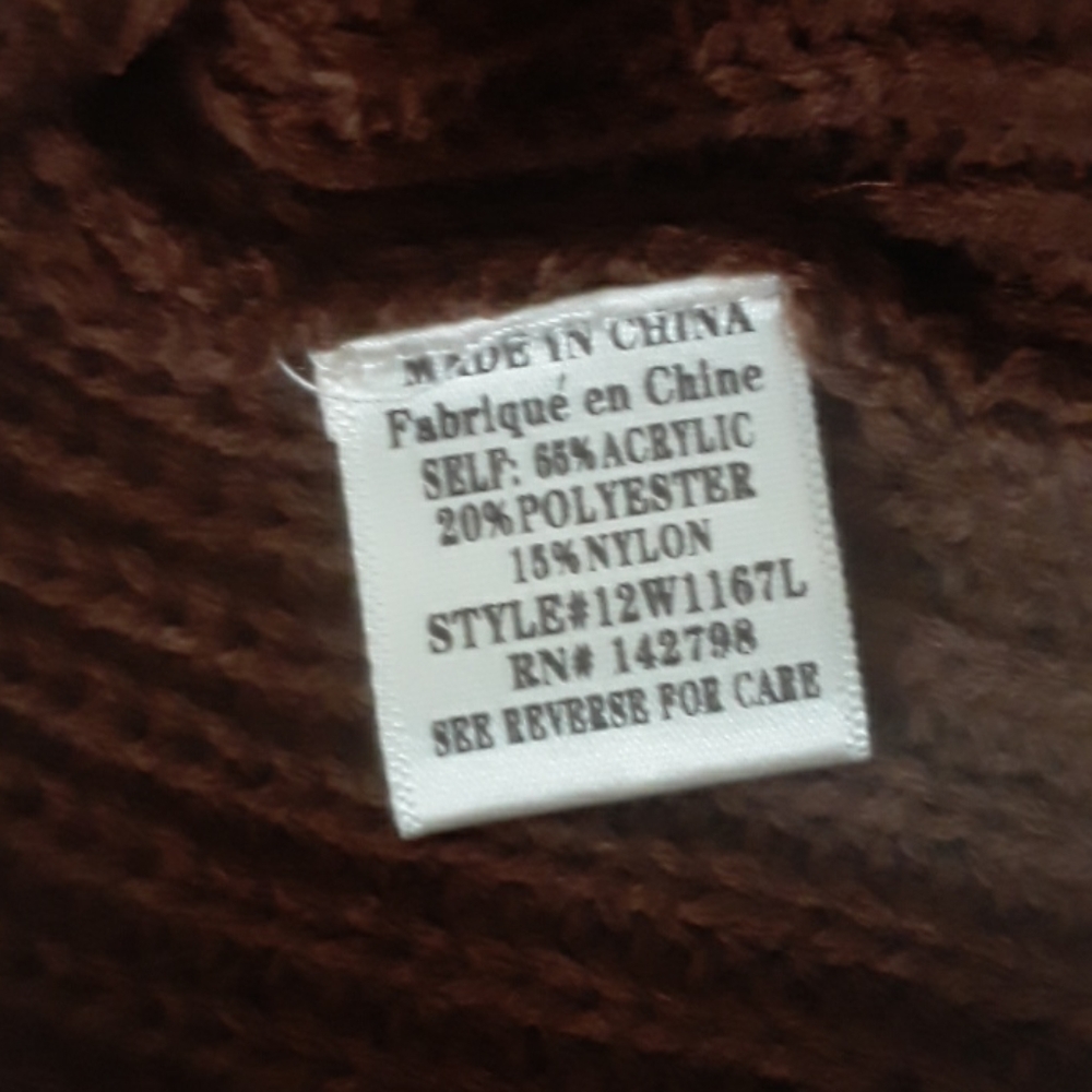 Love Riche Brown Long Sleeve Shoe-Laced Sweater - Picture 5 of 5